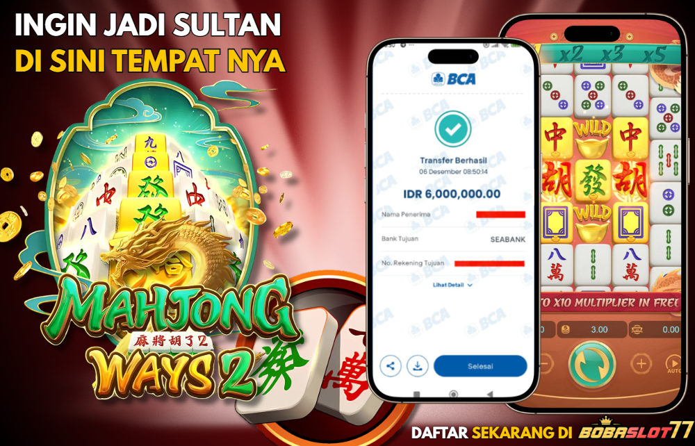 Selamat kepada user id : ju***56 Wede Rp 6.000.000 di Game MAHJONG WAYS2 PG SOFT Cair Gk Sampe 1 Menit! Menang Mudah di Bobaslot77